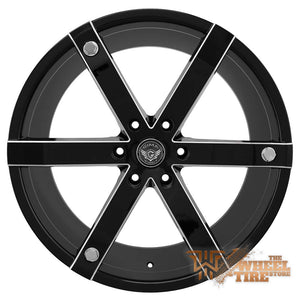 GIMA 12 'Brut' Wheel in Gloss Black w/ Milled Windows (Set of 4)