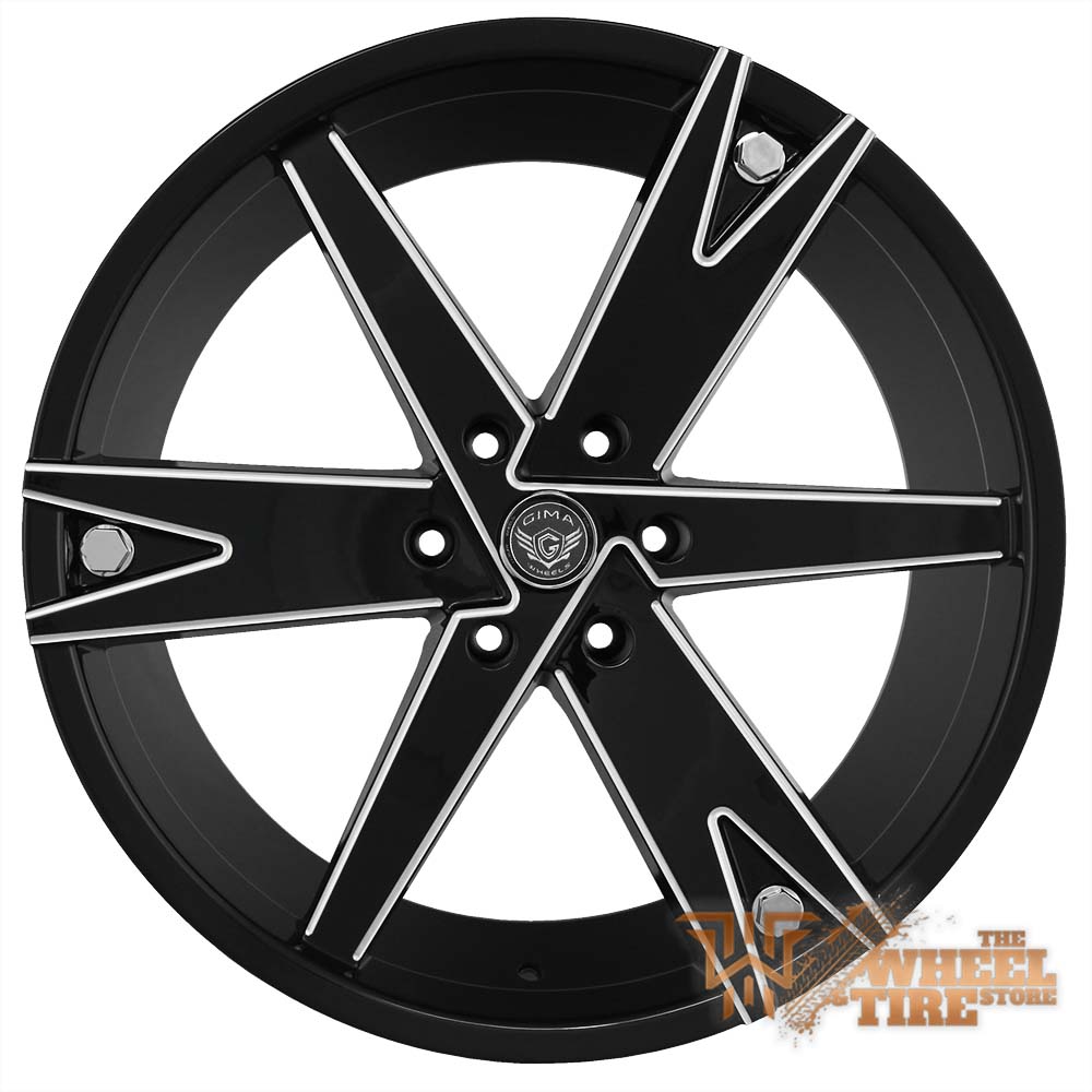 GIMA 13 'Warrior' Wheel in Black w/ Milled Edges (Set of 4)