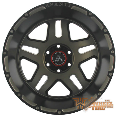 ASANTI OFF-ROAD AB809 'Enforcer' Wheel in Matte Black Machined w/ Tinted Clear Coat (Set of 4)