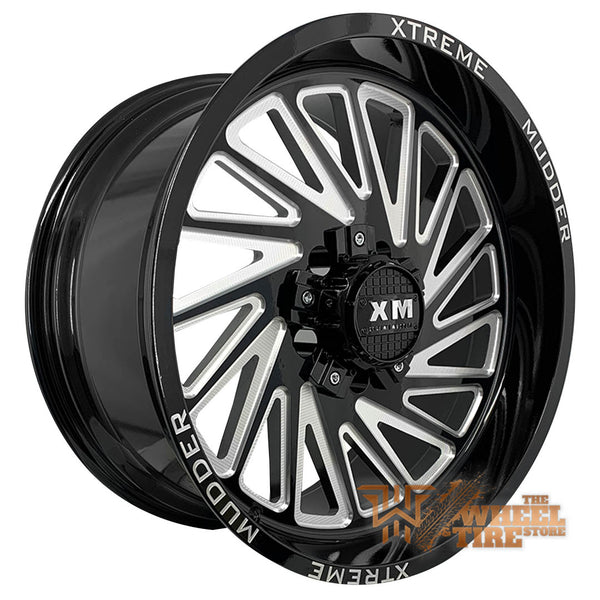 XTREME MUDDER XM-346 Wheel in Gloss Black Milled (Sold as a set)