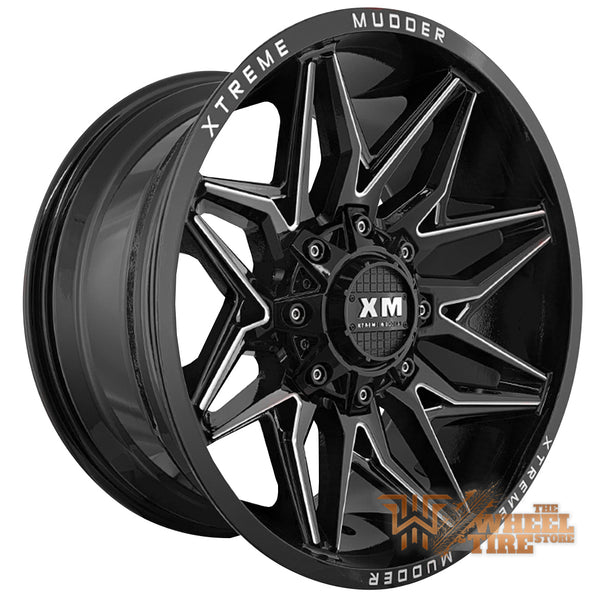 XTREME MUDDER XM-342 Wheel in Gloss Black Milled (Sold as a set)
