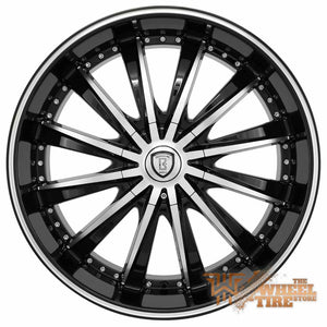 BORGHINI B19 Wheel in Black Machined w/ Milled Lip (Set of 4)