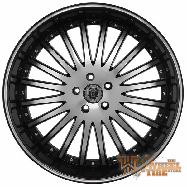 BORGHINI B23 Wheel in Gloss Black w/ Machined Face & Milled Lip (Set of 4)