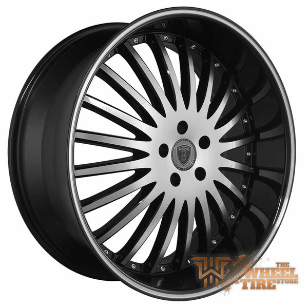 CUSTOM BORGHINI B23 Wheel in Gloss Black w/ Machined Face & Milled Lip