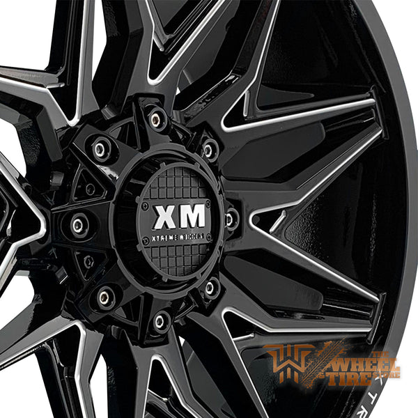 XTREME MUDDER XM-342 Wheel in Gloss Black Milled (Sold as a set)
