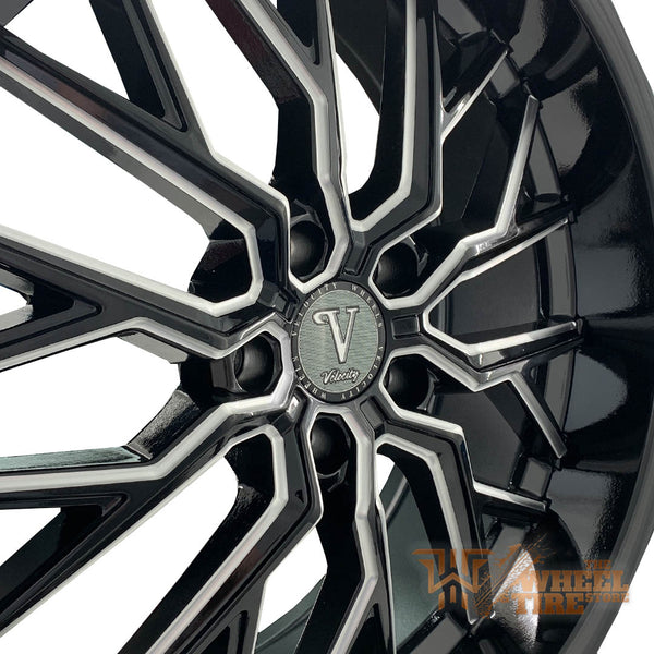 VELOCITY VW32 Wheel in Black w/ Milled Windows  (Set of 4)