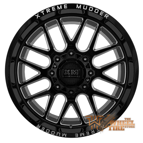 XTREME MUDDER XM-338 Wheel in Gloss Black Milled (Set of 4)