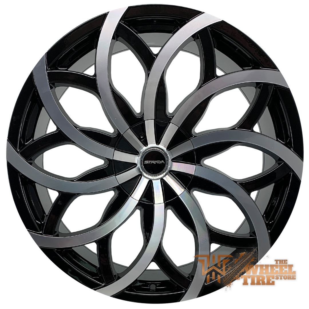 Strada Huracan Wheel Gloss Black Machine (Sold as a set of 4)