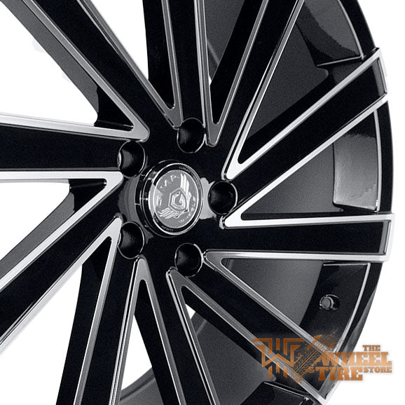 GIMA 6 'Nexus' Wheel in Gloss Black w/ Milled Edges (Set of 4)
