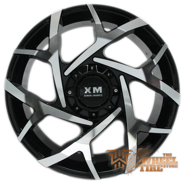 XTREME MUDDER XM-333 Wheel in Gloss Black & Machined Face (Set of 4)