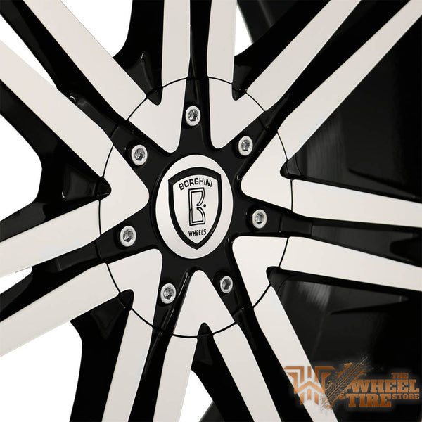 BORGHINI B20 Wheel in Black Machined Face (Set of 4)