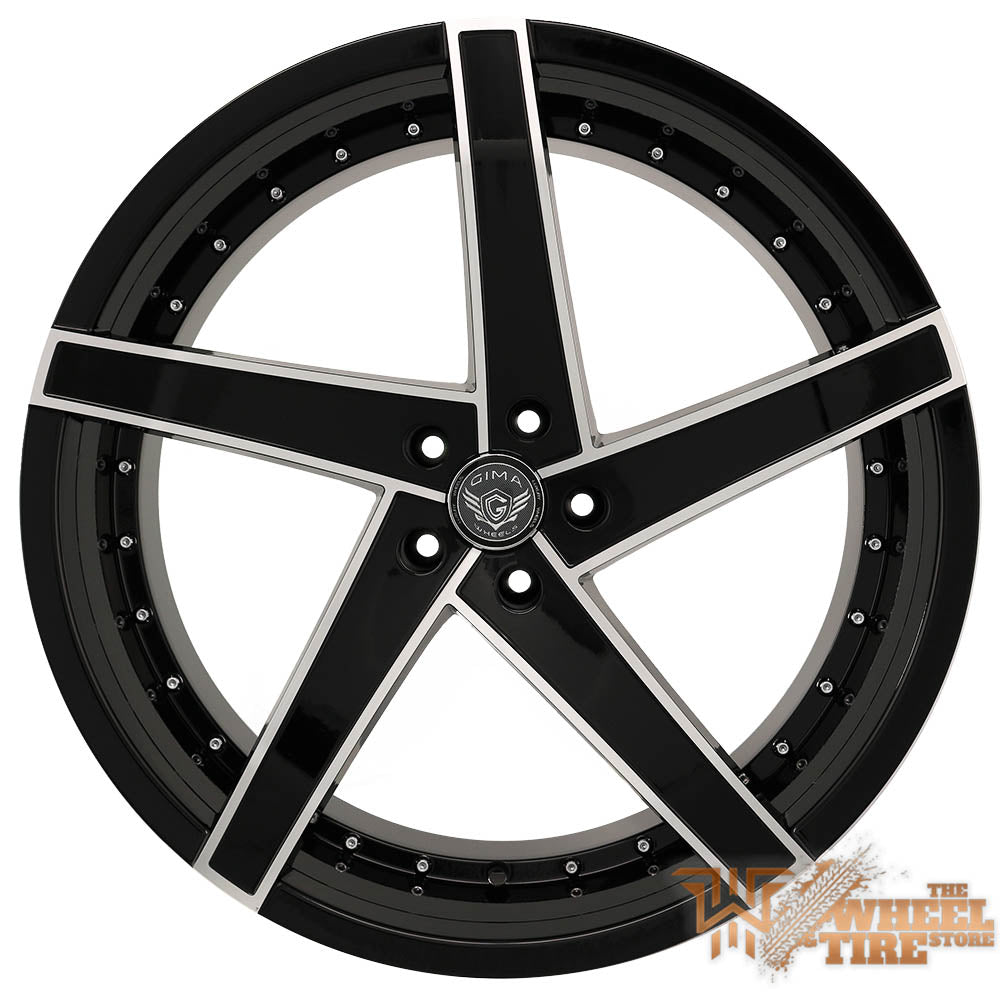 GIMA 3 'Vortex' Wheel in Black w/ Machined Edges (Set of 4)