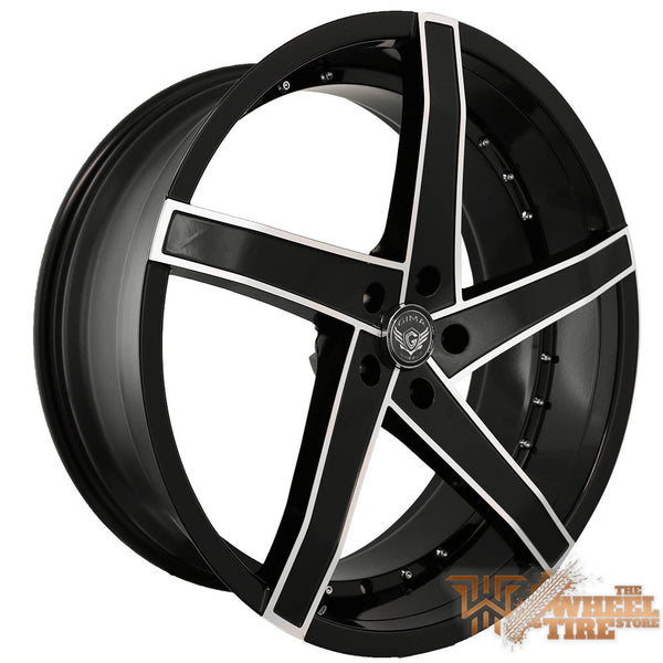 GIMA 3 'Vortex' Wheel in Black w/ Machined Edges (Set of 4)
