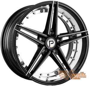 Pinnacle P206 'Savage' Wheel in Gloss Black Inner Machined (Set of 4)