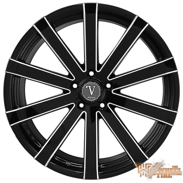 VELOCITY VW12 Wheel in Black w/ Milled Edges (Set of 4)