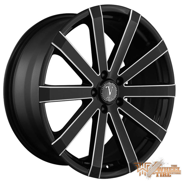 VELOCITY VW12 Wheel in Black w/ Milled Edges (Set of 4)