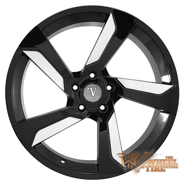 VELOCITY VW29A in Gloss Black & Milled Face (Set of 4)