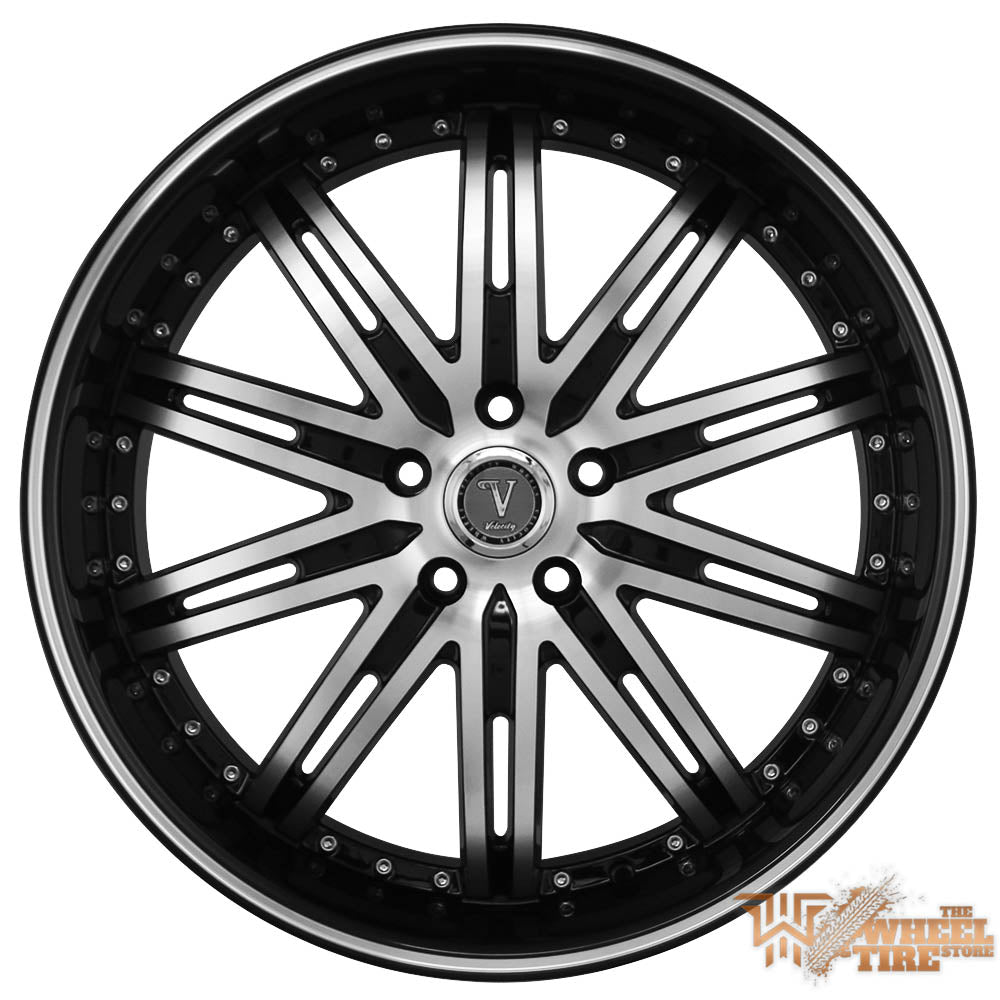 VELOCITY VW865 Wheel in Gloss Black with Machined Face & Milled Lip (Set of 4)