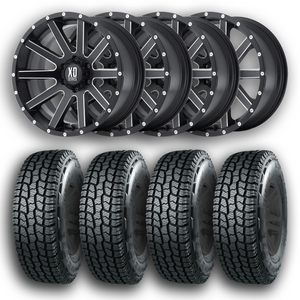 KMC XD SERIES / WESTLAKE PACKAGE: Set of 4, Mounted & Balanced - KMC XD Series XD818 Heist Wheel & Westlake SL369 All-Terrain Tires
