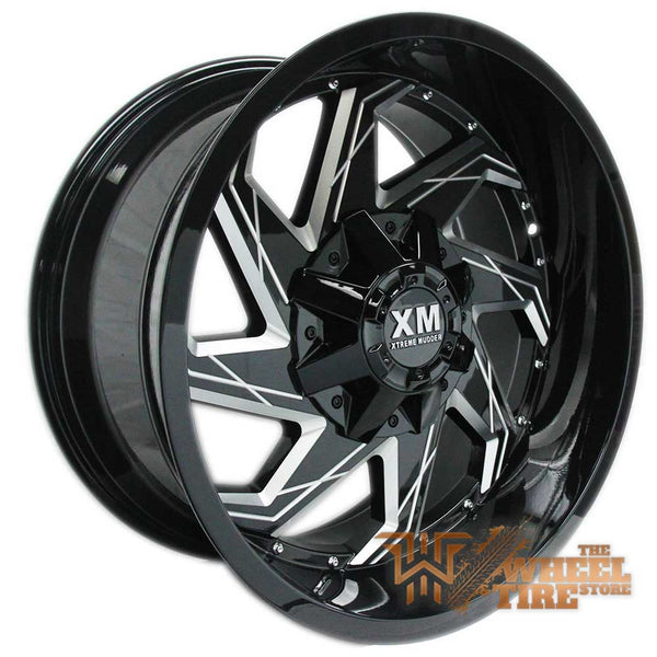 XTREME MUDDER XM-309 Wheel in Gloss Black with Milled Edging (Set of 4)