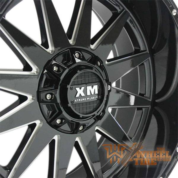 XTREME MUDDER XM-312 Wheel in Gloss Black & Milled Edges (Set of 4)