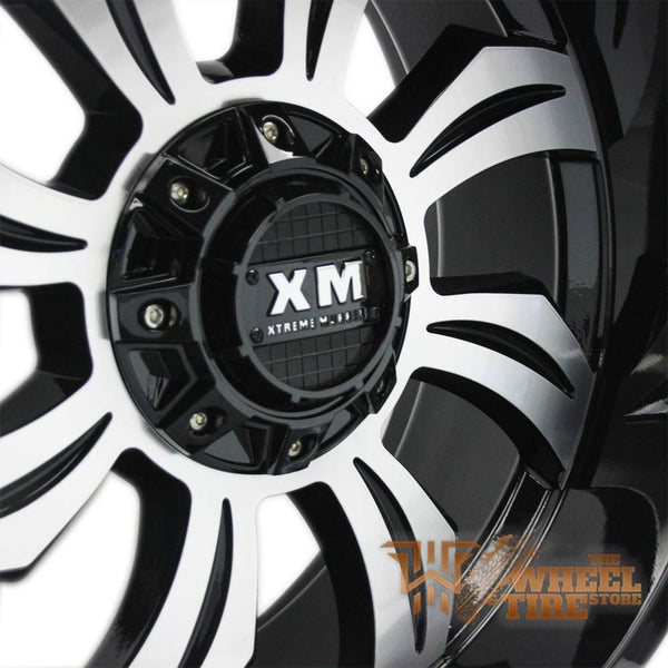 XTREME MUDDER XM-323 Wheel in Gloss Black & Machined Face (Set of 4)