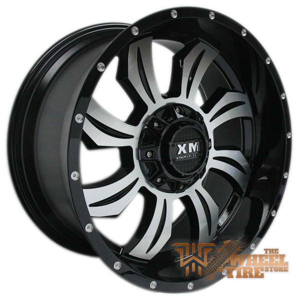 XTREME MUDDER XM-323 Wheel in Gloss Black & Machined Face (Set of 4)