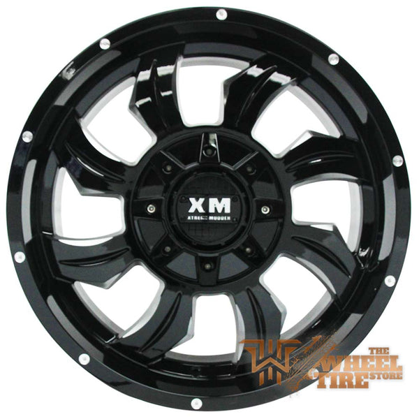 XTREME MUDDER XM-323 Wheel in Gloss Black & Milled Edges (Set of 4)