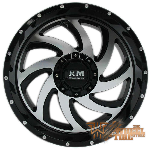 XTREME MUDDER XM-324 Wheel in Gloss Black & Machined Face (Set of 4)