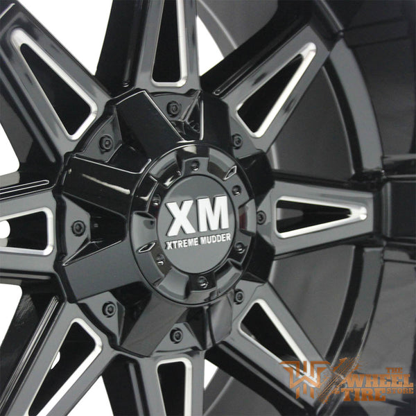 XTREME MUDDER XM-325 Gloss Black Milled (Set of 4)