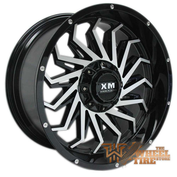 XTREME MUDDER XM-330 Wheel in Gloss Black & Machined Face (Set of 4)