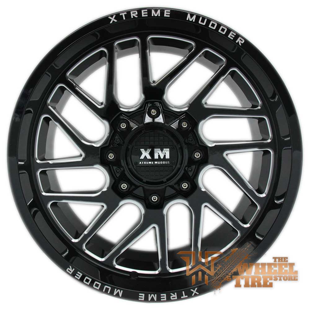 XTREME MUDDER XM-339 Wheel in Gloss Black Milled (Set of 4)