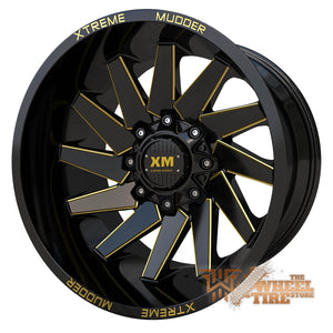 XTREME MUDDER XM-344 Wheel in Gloss Black Yellow Milled (Set of 4)