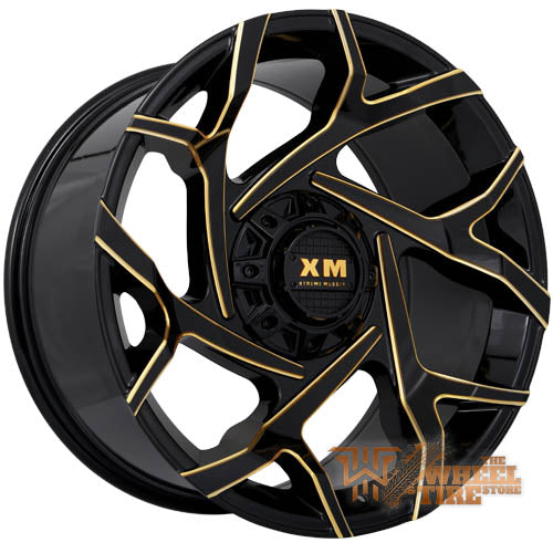 XTREME MUDDER XM-333 Wheel in Gloss Black Yellow Milled (Set of 4)