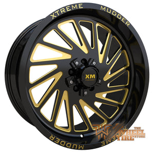 XTREME MUDDER XM-346 Wheel in Gloss Black Yellow Milled (Set of 4)