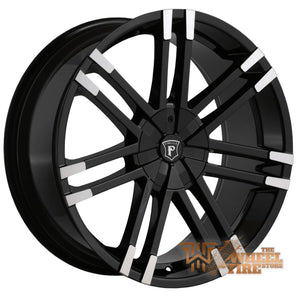 Pinnacle P88 'Valenti' Wheel in Gloss Black Machined Tips (Set of 4)