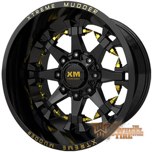 XTREME MUDDER XM-337 Wheel in Gloss Black Yellow Milled (Set of 4)