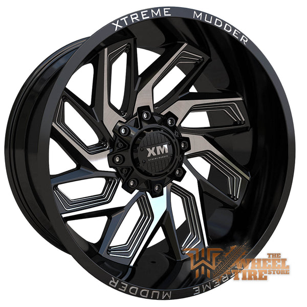 XTREME MUDDER XM-343 Wheel in Gloss Black Milled (Set of 4)