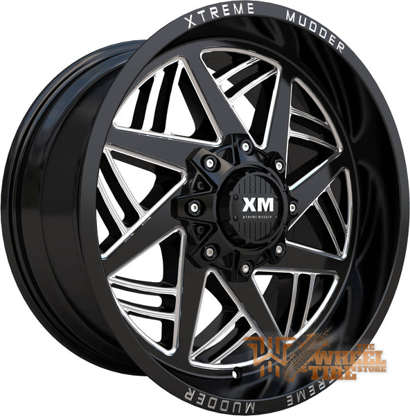 XTREME MUDDER XM-345 Wheel in Gloss Black Milled (Set of 4)