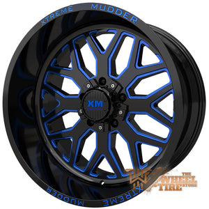 XTREME MUDDER XM-401 Wheel in Gloss Black Blue Milled (Set of 4)