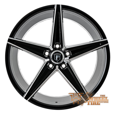 Pinnacle P202 'Supreme' Wheel in Gloss Black Milled (Set of 4)