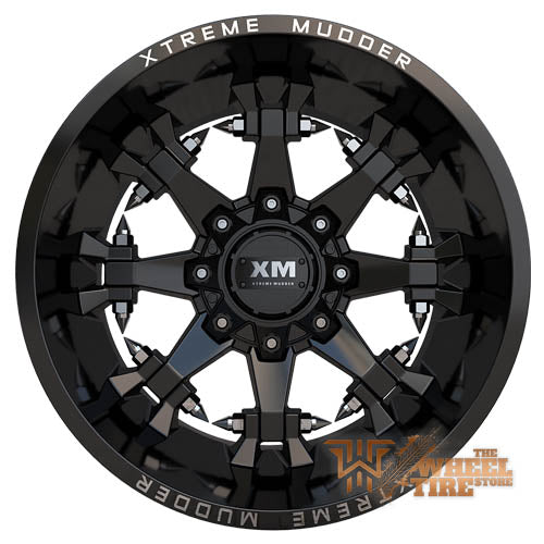 XTREME MUDDER XM-337 Wheel in Gloss Black Milled (Set of 4)
