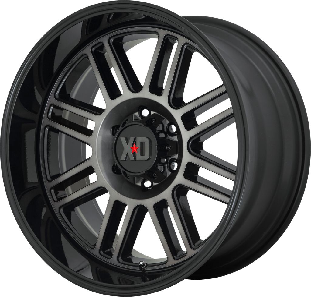 KMC XD Series XD850 'Cage' Wheel in Gloss Black w/ Gray Tint (Set of 4)