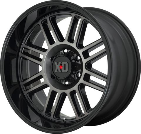 KMC XD Series XD850 'Cage' Wheel in Gloss Black w/ Gray Tint (Set of 4)